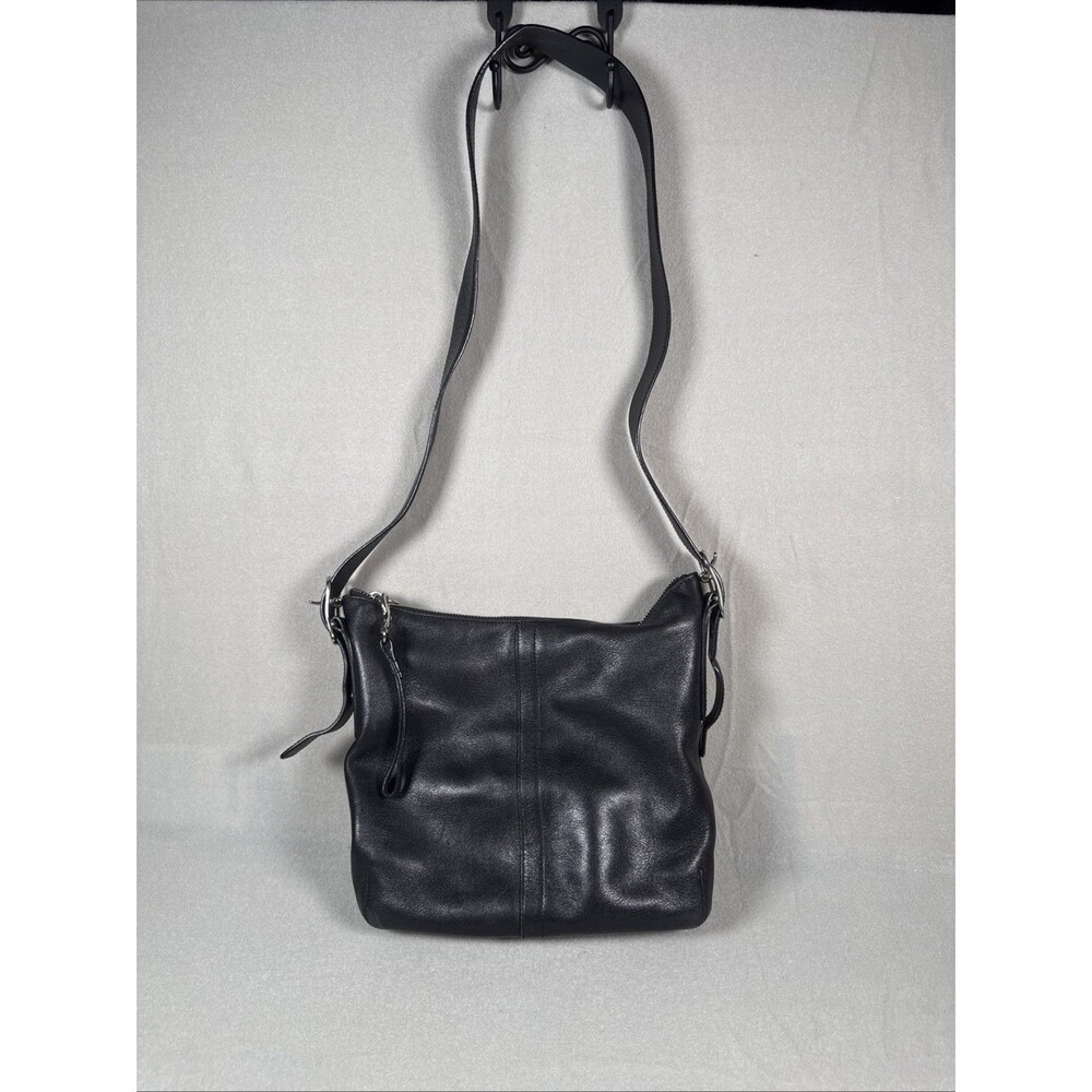 Vintage Coach Leather Purse A04D - 9326 Black Shoulder Crossbody Zipper - Picture 2 of 8